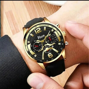 English Style Men's Fashion Calendar Belt Wristwatch...NWT..